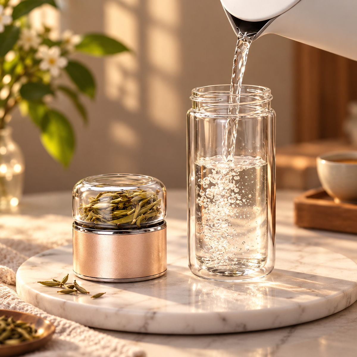 Portable & Insulated Glass Infuser Bottle
