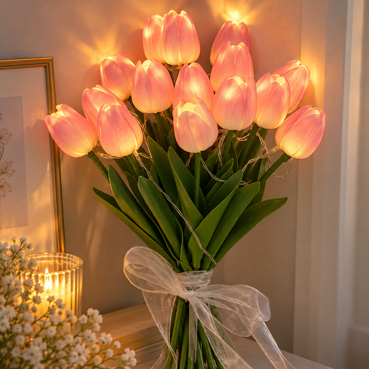 Glowing LED Tulip Night Light