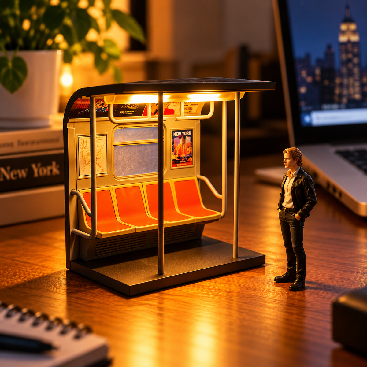 Vintage NYC Subway Train LED Night Light