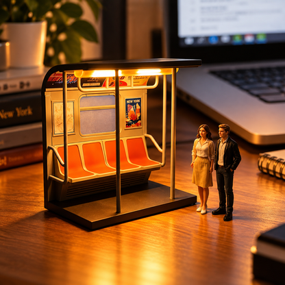 Vintage NYC Subway Train LED Night Light