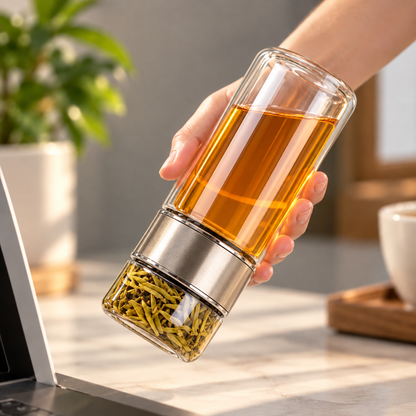 Portable & Insulated Glass Infuser Bottle